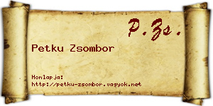 Petku Zsombor névjegykártya